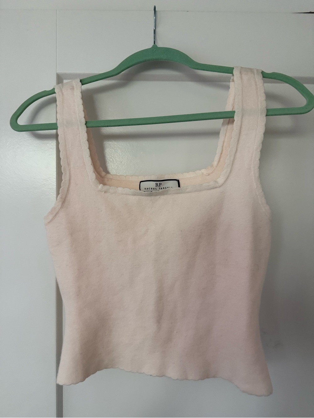 Rachel Parcell Scallop Square Neck Tank